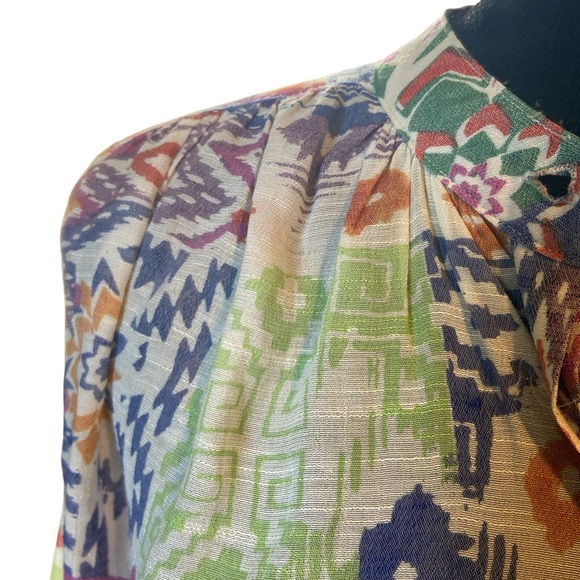 Anthropologie Maeve Women Blouse Lagenlook Hippie Boho Retro Loose Wide Size S - Picture 4 of 6